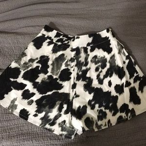 Weworewhat cowhide shorts